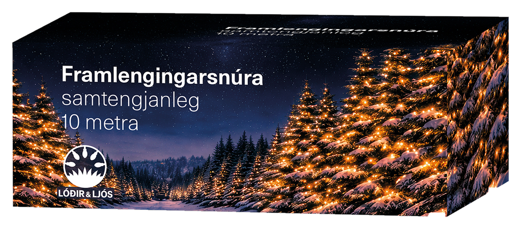 10 metra framlengingarsnúra - samtengjanleg