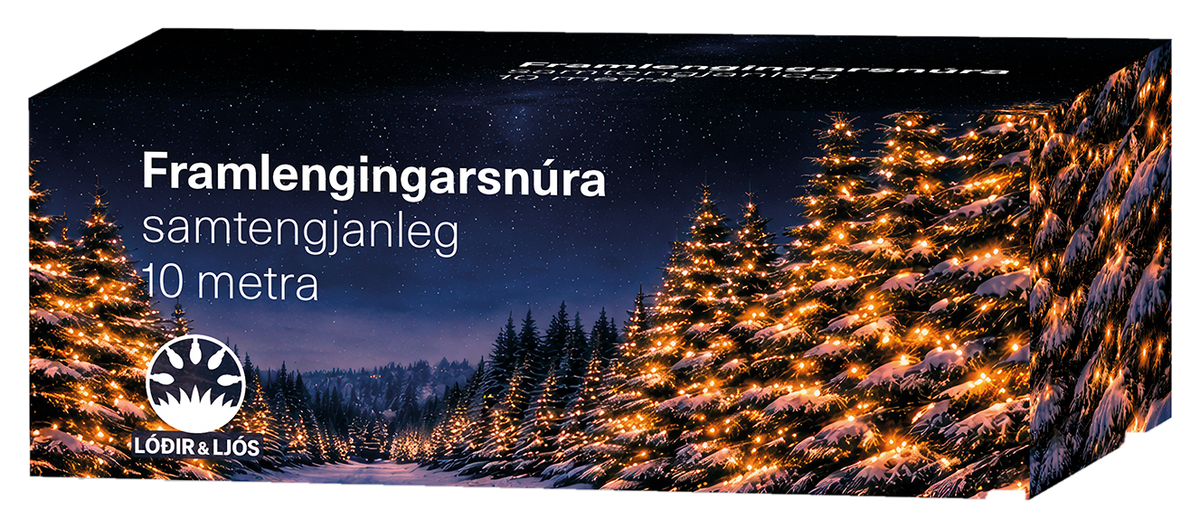 10 metra framlengingarsnúra - samtengjanleg