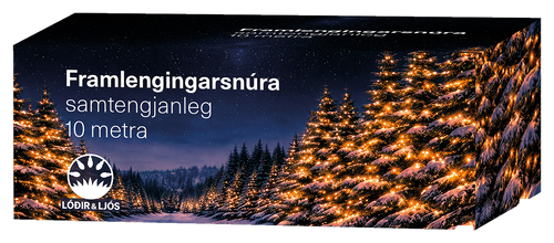 10 metra framlengingarsnúra - samtengjanleg